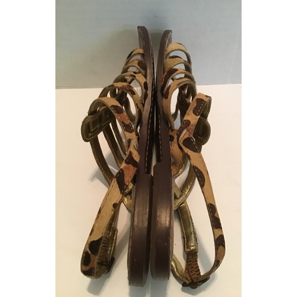 SAM EDELMAN S HAMILTON Leopard STRAPPY SANDALS 8.5 - Picture 4 of 9